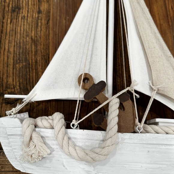 Home decor White and Beige Sailboat Wall Decor - Picture 2 of 2